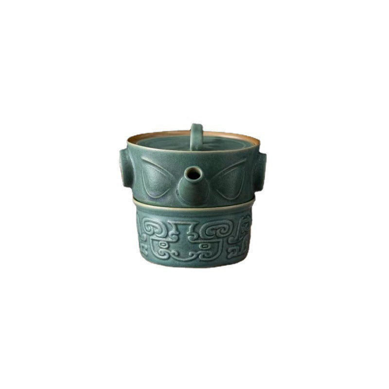 Buddha Stones Sanxingdui Tazza da tè in ceramica Tazza da tè Kung Fu con sacchetto