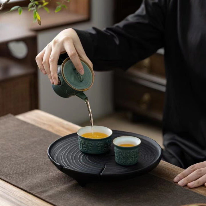 Buddha Stones Sanxingdui Tazza da tè in ceramica Tazza da tè Kung Fu con sacchetto
