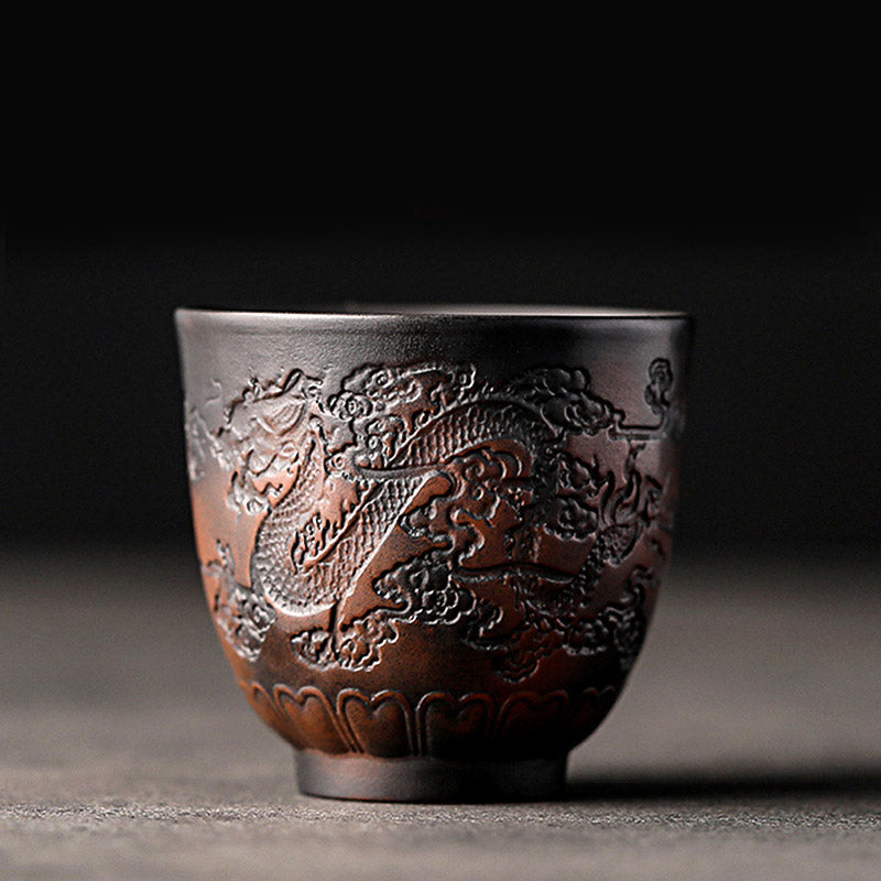 Buddha Stones Foglia di Loto Fiore Paesaggio Drago Bambù Tazza da Tè in Ceramica Kung Fu Tazza da Tè Ciotola