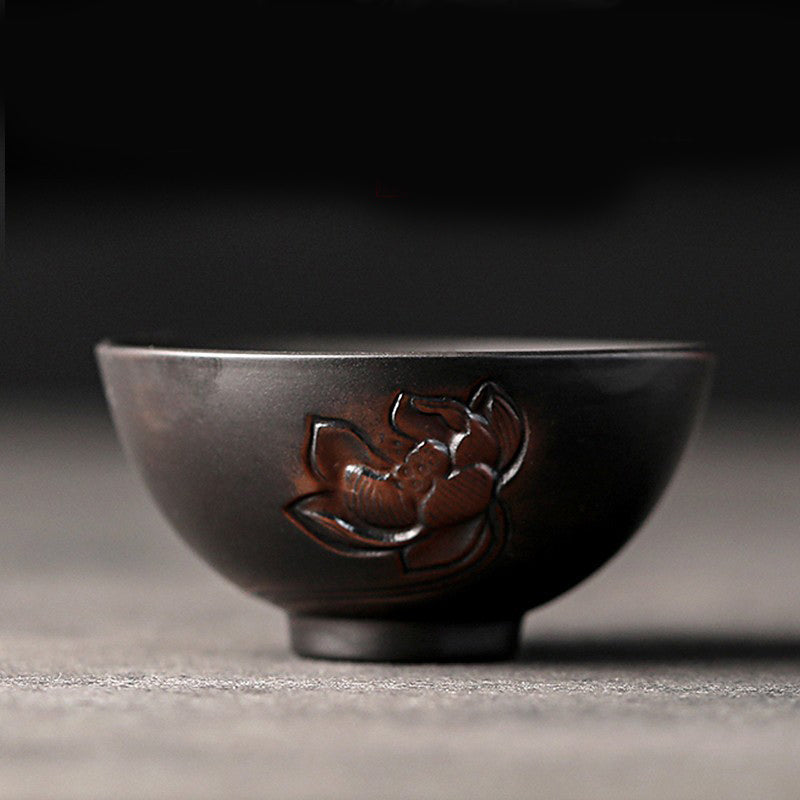 Buddha Stones Foglia di Loto Fiore Paesaggio Drago Bambù Tazza da Tè in Ceramica Kung Fu Tazza da Tè Ciotola
