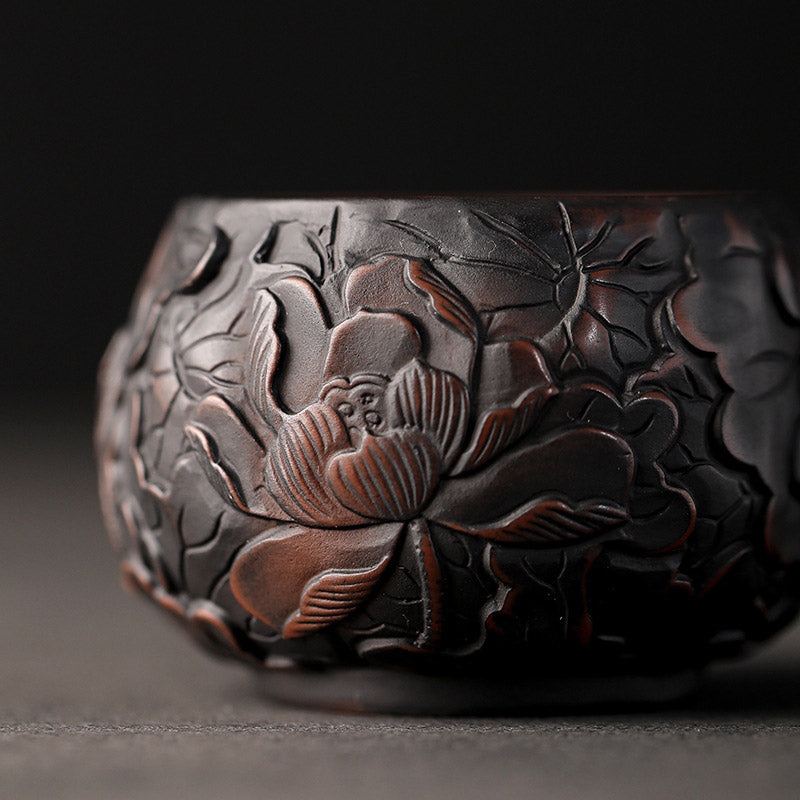 Buddha Stones Foglia di Loto Fiore Paesaggio Drago Bambù Tazza da Tè in Ceramica Kung Fu Tazza da Tè Ciotola