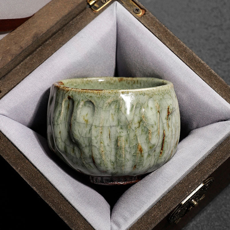 Buddha Stones fatte a mano semplice trama di ghiaccio rotto tazza da tè cinese Jianzhan in ceramica tazza da tè Kung Fu