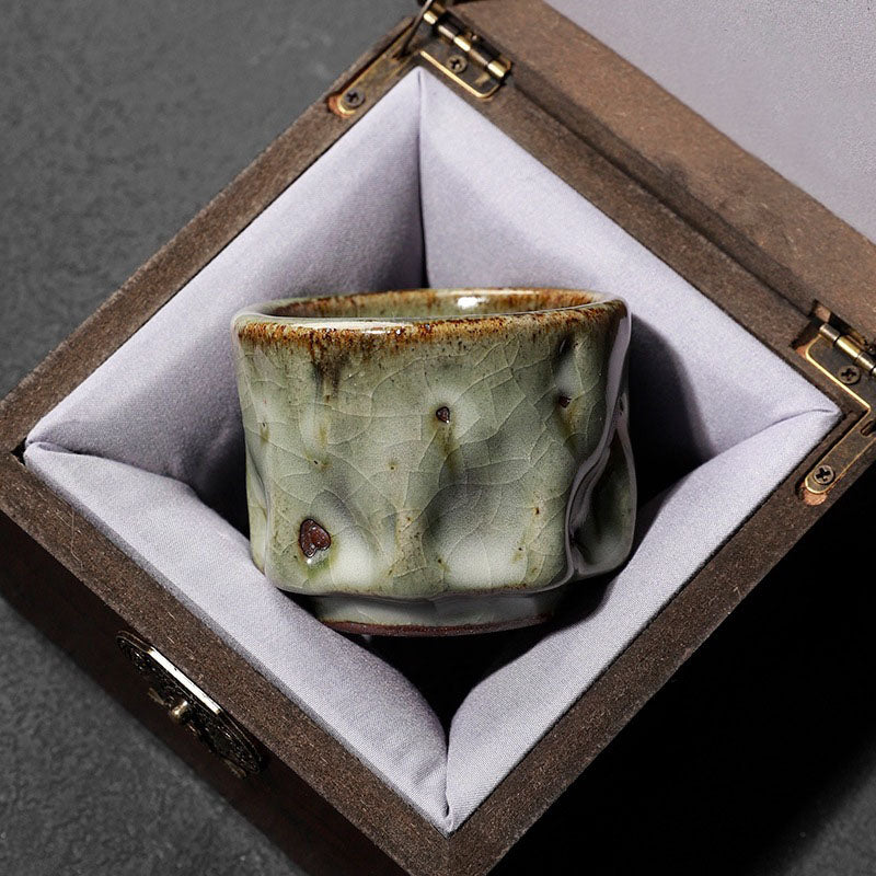 Buddha Stones fatte a mano semplice trama di ghiaccio rotto tazza da tè cinese Jianzhan in ceramica tazza da tè Kung Fu