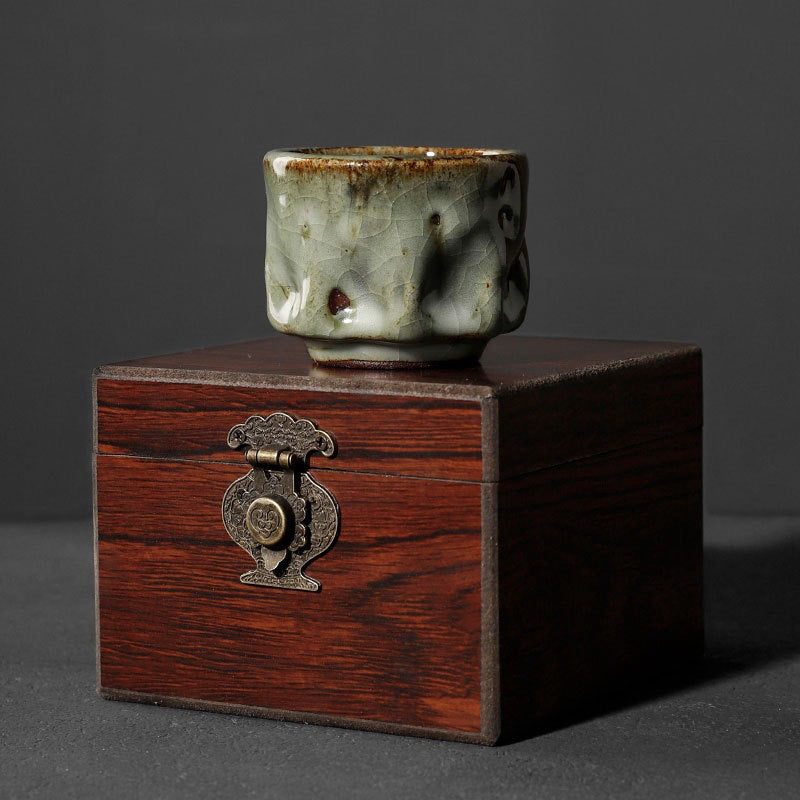 Buddha Stones fatte a mano semplice trama di ghiaccio rotto tazza da tè cinese Jianzhan in ceramica tazza da tè Kung Fu
