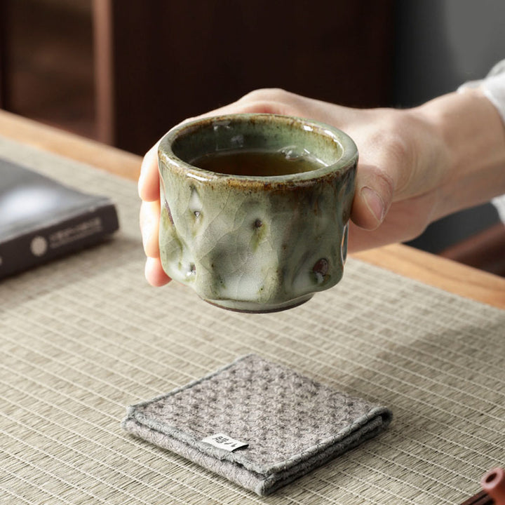 Buddha Stones fatte a mano semplice trama di ghiaccio rotto tazza da tè cinese Jianzhan in ceramica tazza da tè Kung Fu