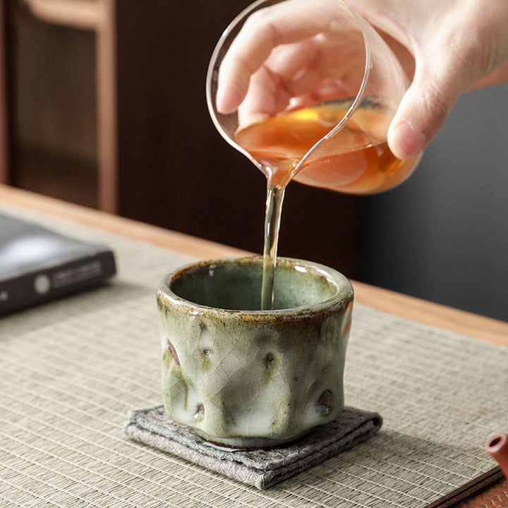 Buddha Stones fatte a mano semplice trama di ghiaccio rotto tazza da tè cinese Jianzhan in ceramica tazza da tè Kung Fu