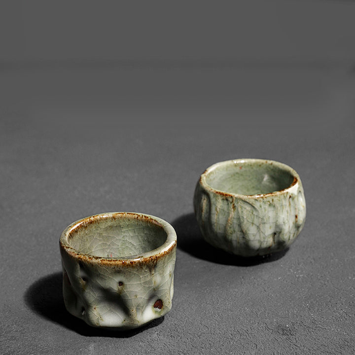 Buddha Stones fatte a mano semplice trama di ghiaccio rotto tazza da tè cinese Jianzhan in ceramica tazza da tè Kung Fu