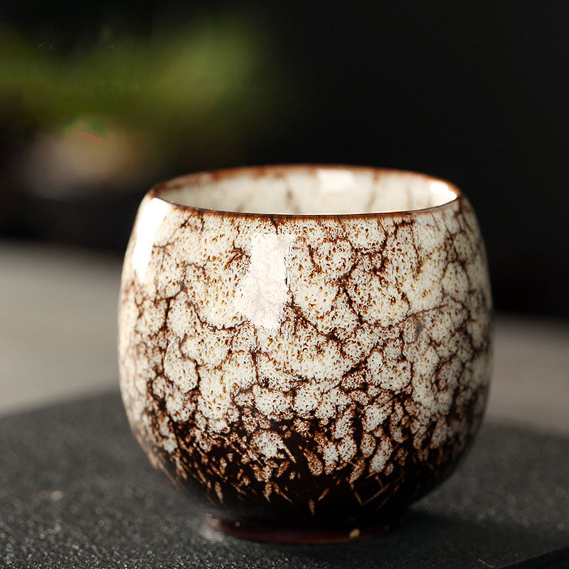 Buddha Stones Semplice multicolore Forno Cambiamento Cinese Jianzhan Tazza da tè in ceramica Kung Fu Tazza da tè 110ml