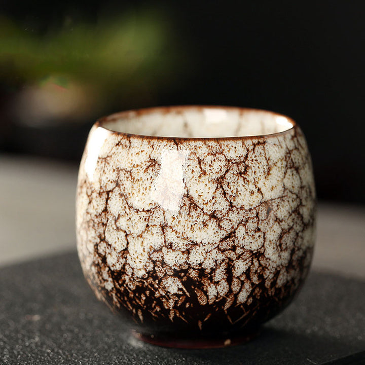 Buddha Stones Semplice multicolore Forno Cambiamento Cinese Jianzhan Tazza da tè in ceramica Kung Fu Tazza da tè 110ml