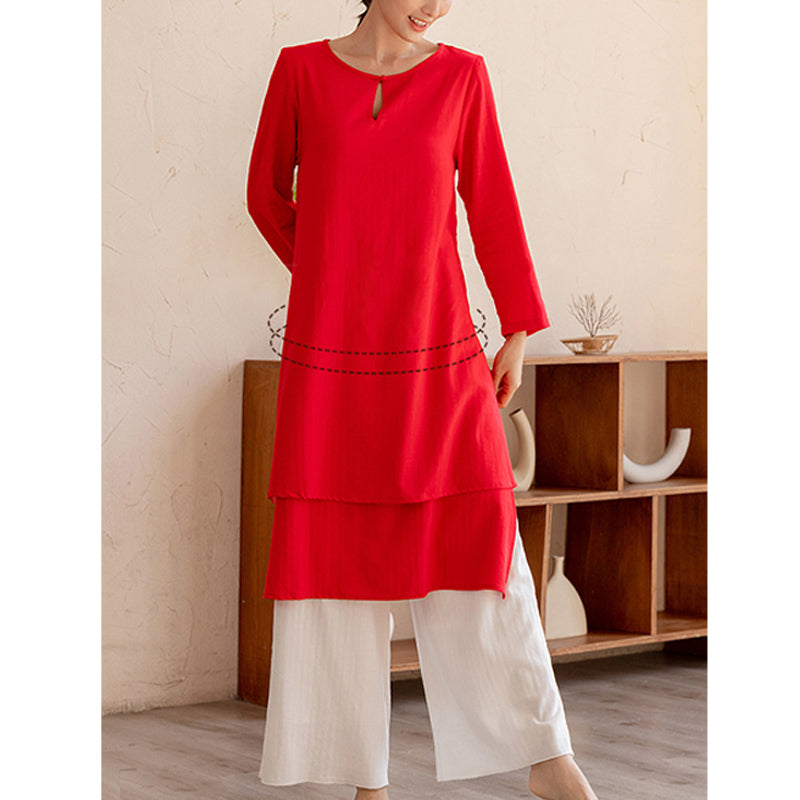 Buddha Stones 2 pezzi Design semplice Tai Chi Meditazione Yoga Abbigliamento Top Pantaloni Set da donna - image 17