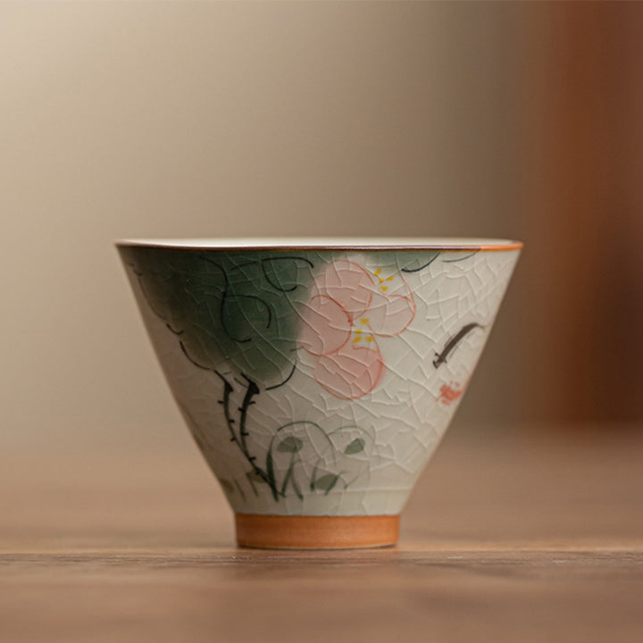 Buddha Stones Cachi Barca Koi Pesce Loto Tazza da tè in ceramica Kung Fu Tazza da tè 50ml