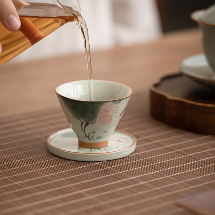 Buddha Stones Cachi Barca Koi Pesce Loto Tazza da tè in ceramica Kung Fu Tazza da tè 50ml