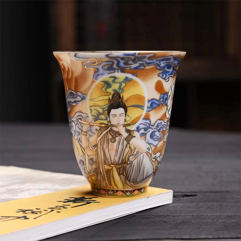 Tazza da tè Kung Fu Buddha Stones Dunhuang Color Flying Apsaras