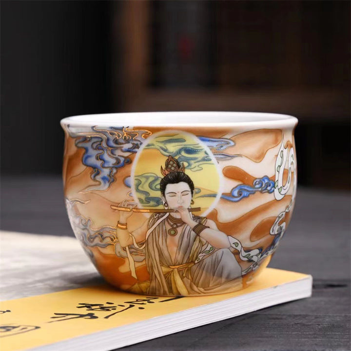 Tazza da tè Kung Fu Buddha Stones Dunhuang Color Flying Apsaras
