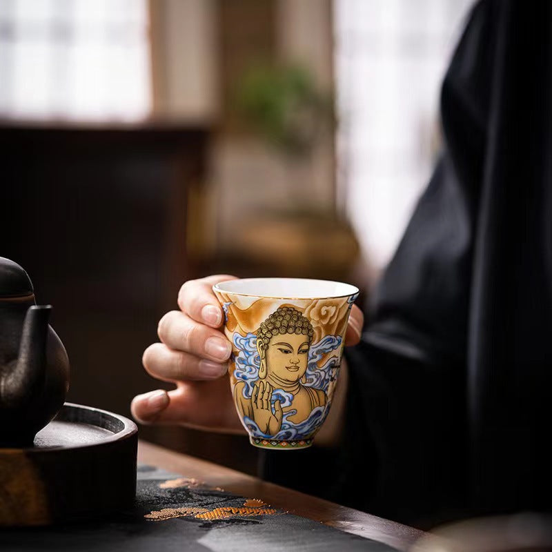 Tazza da tè Kung Fu Buddha Stones Dunhuang Color Flying Apsaras