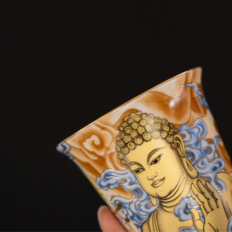 Tazza da tè Kung Fu Buddha Stones Dunhuang Color Flying Apsaras