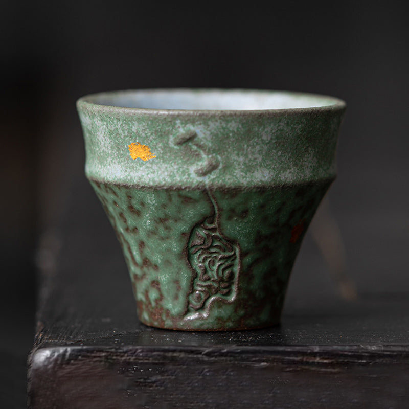 Buddha Stones Piccola tazza da tè in ceramica in stile vintage Tazza da tè Kung Fu 50 ml
