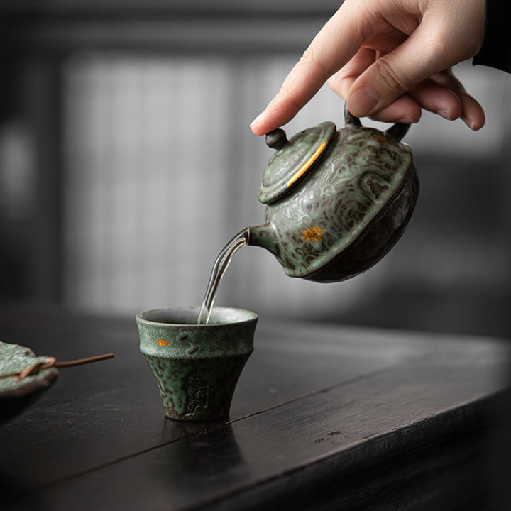 Buddha Stones Piccola tazza da tè in ceramica in stile vintage Tazza da tè Kung Fu 50 ml