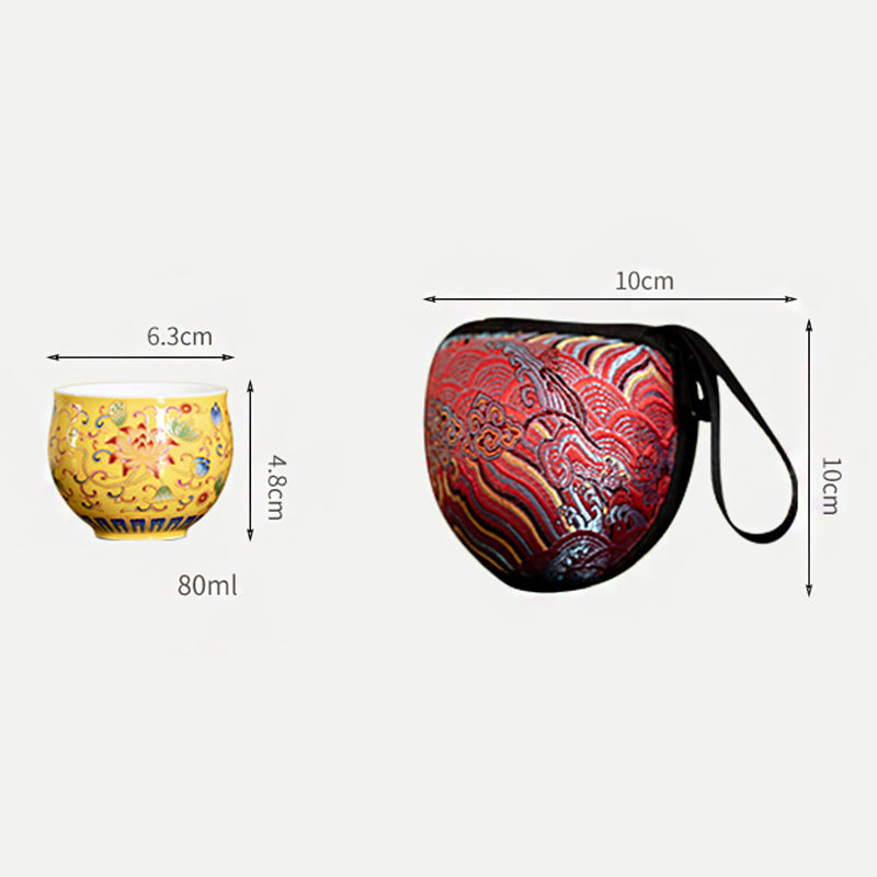 Tazza da tè in ceramica con motivo a baccello di fiore di loto Buddha Stones Kung Fu Tea Cup 80ml