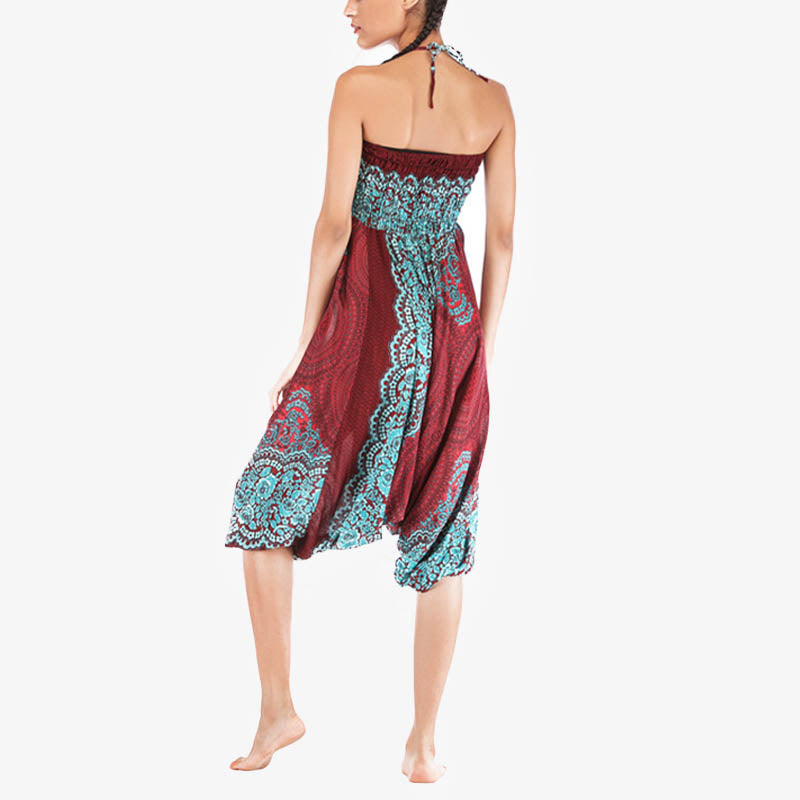 Pantaloni harem larghi con motivo geometrico rotondo Buddha Stones, due stili, tuta, pantaloni da yoga da donna a vita alta - image 8
