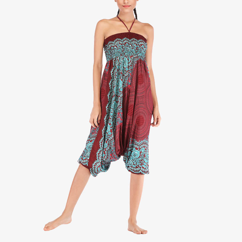 Pantaloni harem larghi con motivo geometrico rotondo Buddha Stones, due stili, tuta, pantaloni da yoga da donna a vita alta - image 7