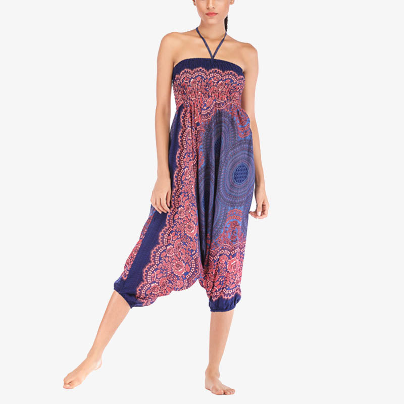 Pantaloni harem larghi con motivo geometrico rotondo Buddha Stones, due stili, tuta, pantaloni da yoga da donna a vita alta - image 16