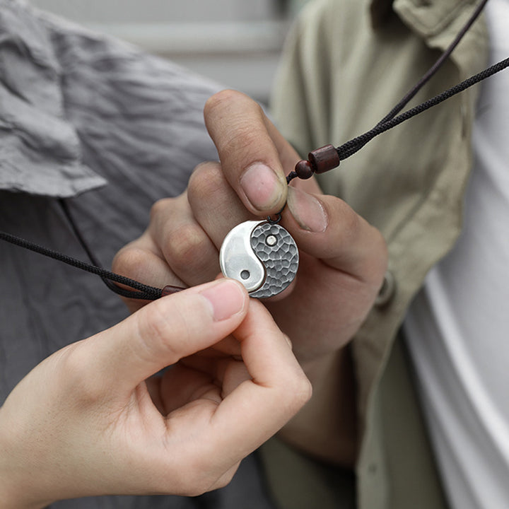 Collana con ciondolo in argento sterling 990 Buddha Stones, equilibrio Yin Yang e armonia - image 4
