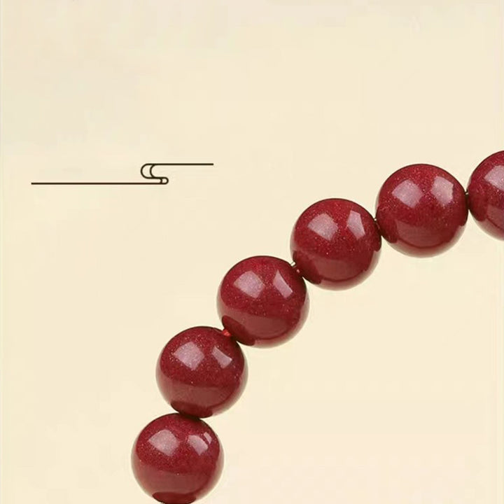 Bracciale Buddha Stones 925 Sterling Silver Cinnabar naturale Quattro Bestie Benedizione - image 15