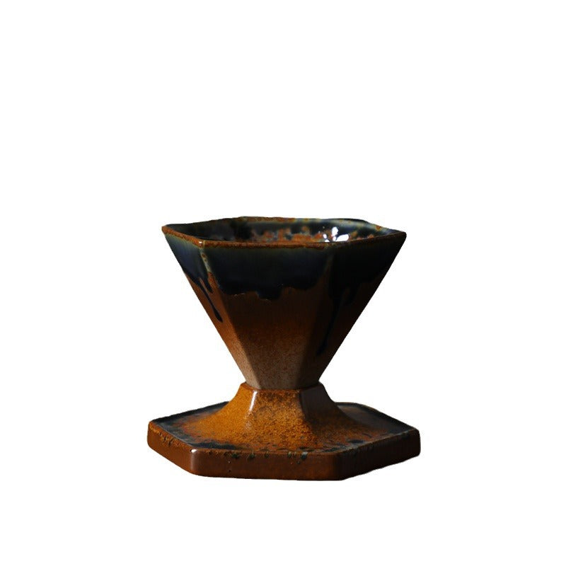 Tazza da caffè in ceramica con design esagonale Buddha Stones , tazza da caffè con base 170 ml