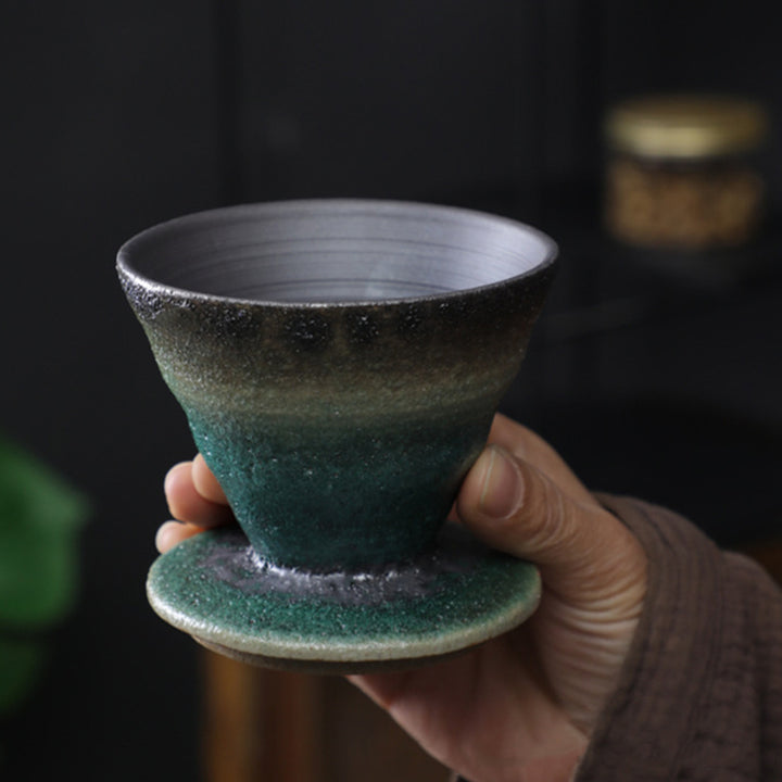 Tazza da caffè in ceramica con design vintage Buddha Stones , tazza da caffè espresso da 150 ml