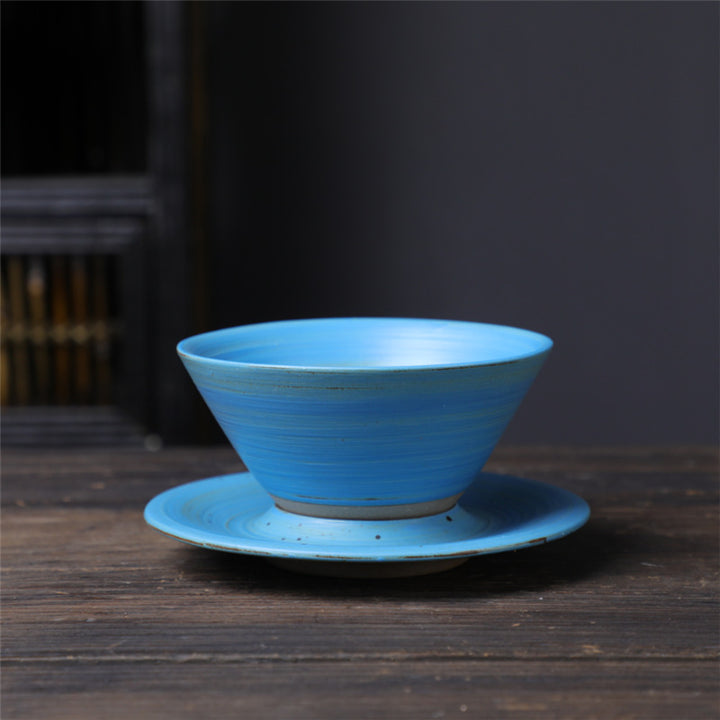 Tazza da caffè in ceramica con design del pianeta Buddha Stones , tazza da caffè in ceramica grezza con piattino