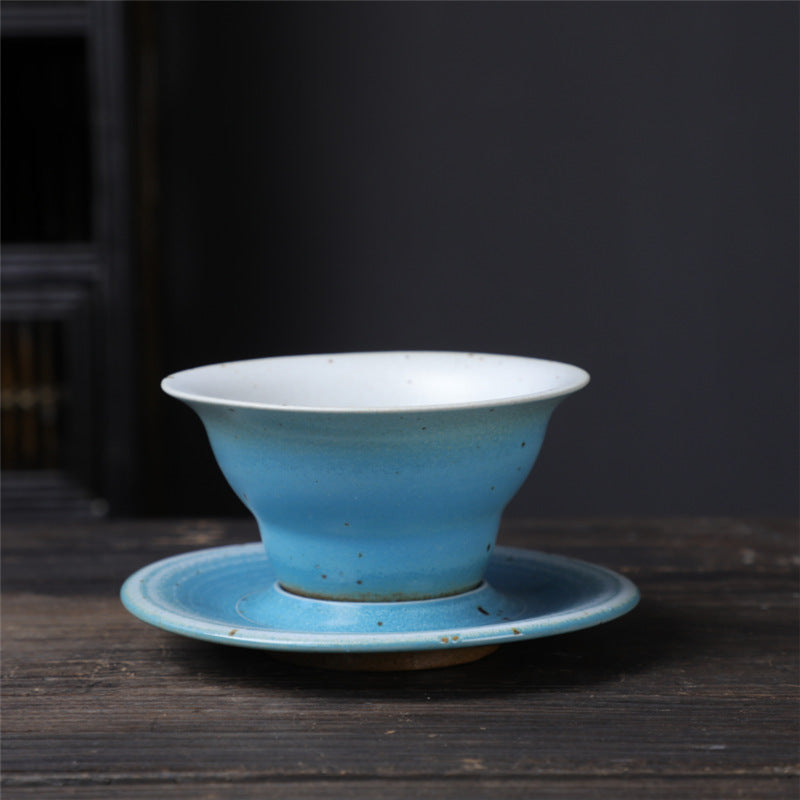 Tazza da caffè in ceramica con design del pianeta Buddha Stones , tazza da caffè in ceramica grezza con piattino