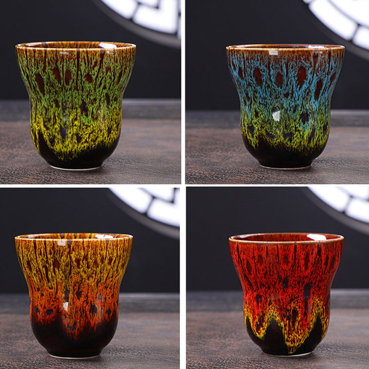 Buddha Stones Vintage Kiln Change Design Tazza da caffè in ceramica Tazza da tè 150ml - image 19