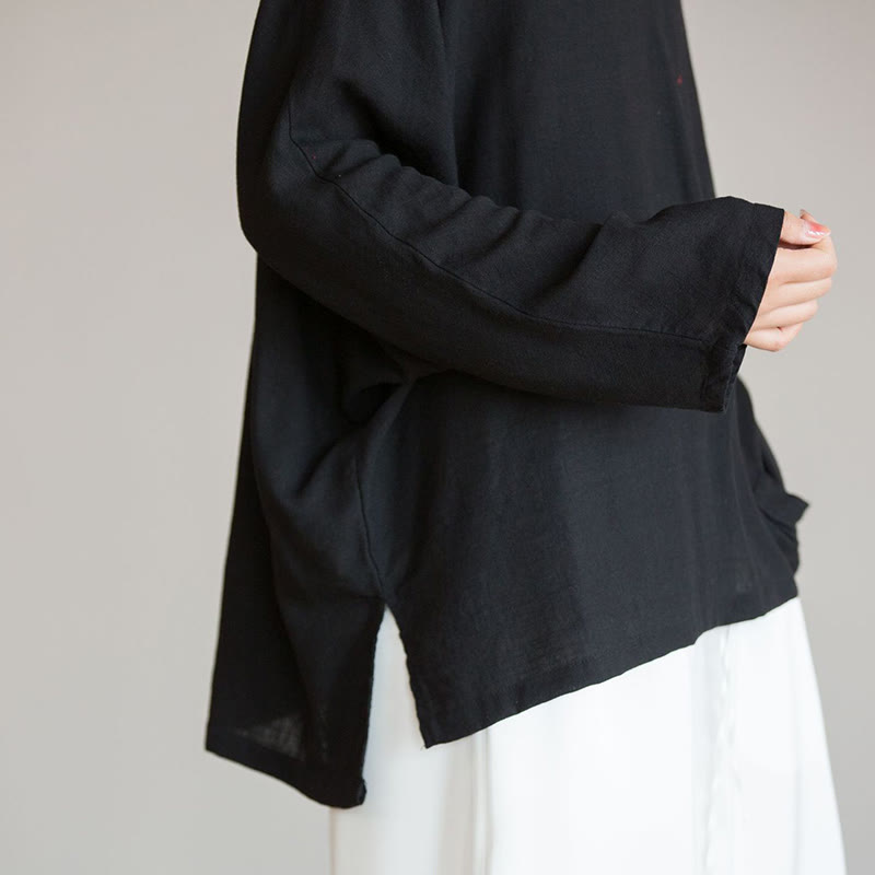 Camicetta con scollo a V Buddha Stones , camicia da donna, manica lunga, stile cinese Hanfu - image 17