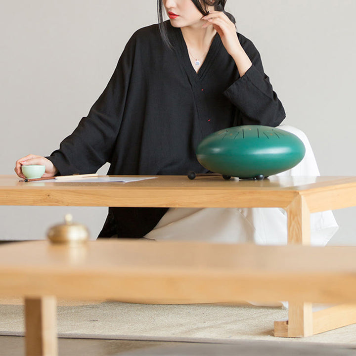 Camicetta con scollo a V Buddha Stones , camicia da donna, manica lunga, stile cinese Hanfu - image 20