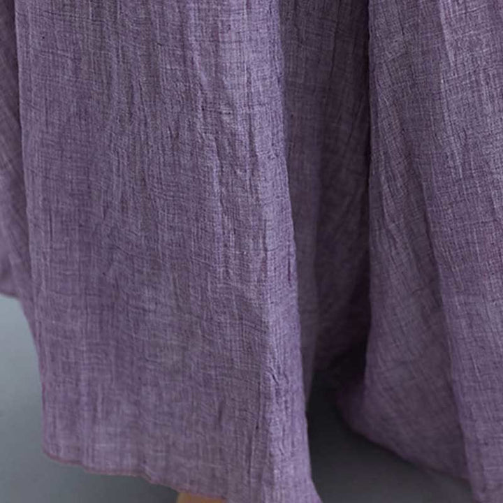 Pantaloni larghi in cotone e lino casual da donna Buddha Stones per yoga e danza - image 26