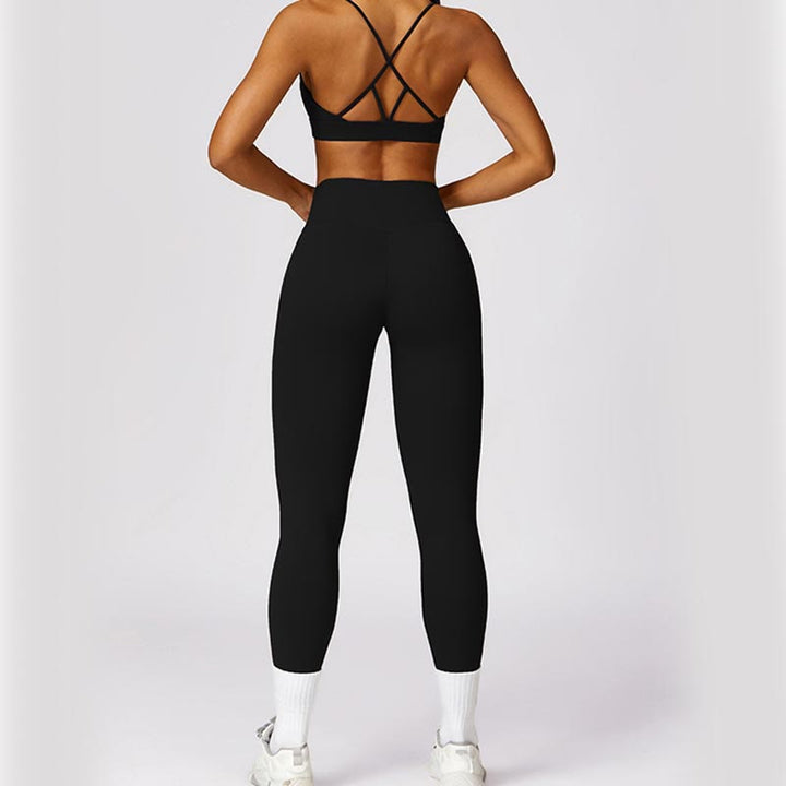 Buddha Stones Donna Manica Corta T-Shirt Top Vita Alta Leggings Pantaloni Per Sport Yoga - image 12