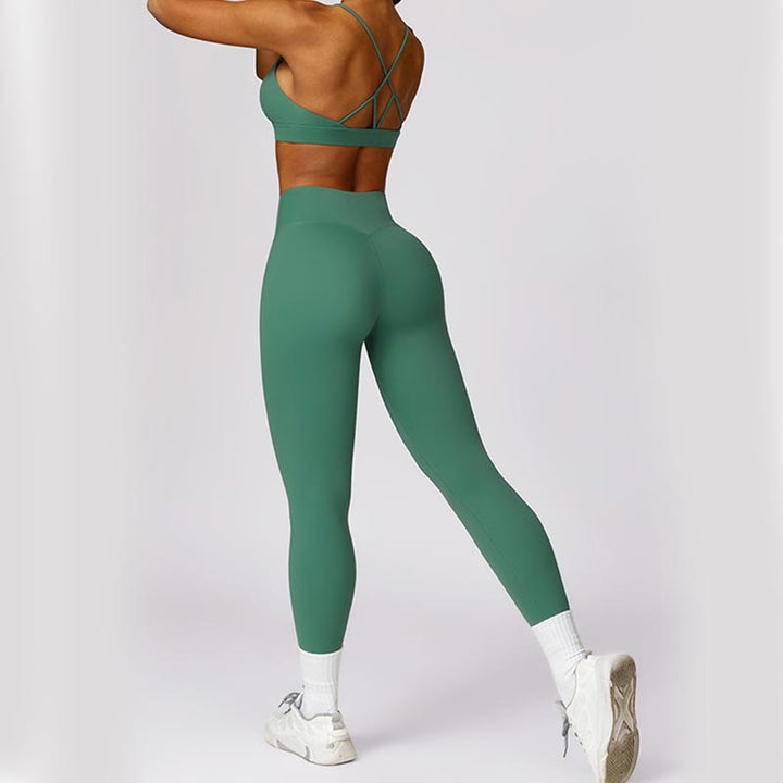 Buddha Stones Donna Manica Corta T-Shirt Top Vita Alta Leggings Pantaloni Per Sport Yoga - image 41