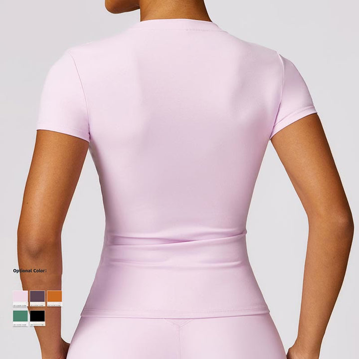 Buddha Stones Donna Manica Corta T-Shirt Top Vita Alta Leggings Pantaloni Per Sport Yoga - image 61