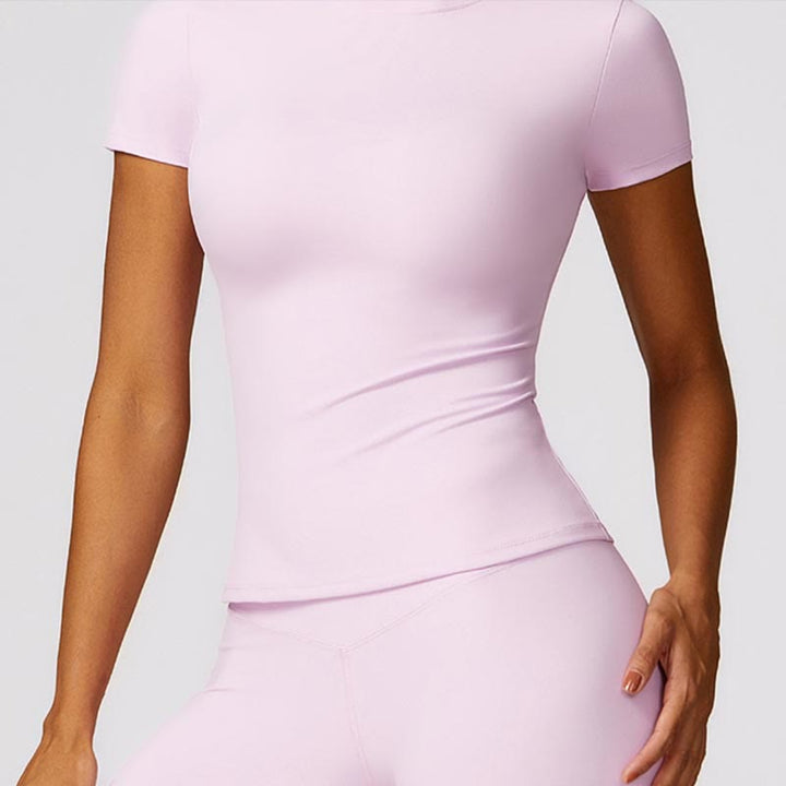 Buddha Stones Donna Manica Corta T-Shirt Top Vita Alta Leggings Pantaloni Per Sport Yoga - image 57