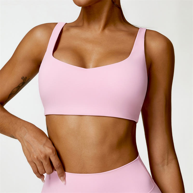 Buddha Stones Gym Sport Yoga Reggiseno senza schienale Canotta corta Pantaloncini - Rosa - Superiore - US6, UK/AU10, EU38 (XL) - image 36