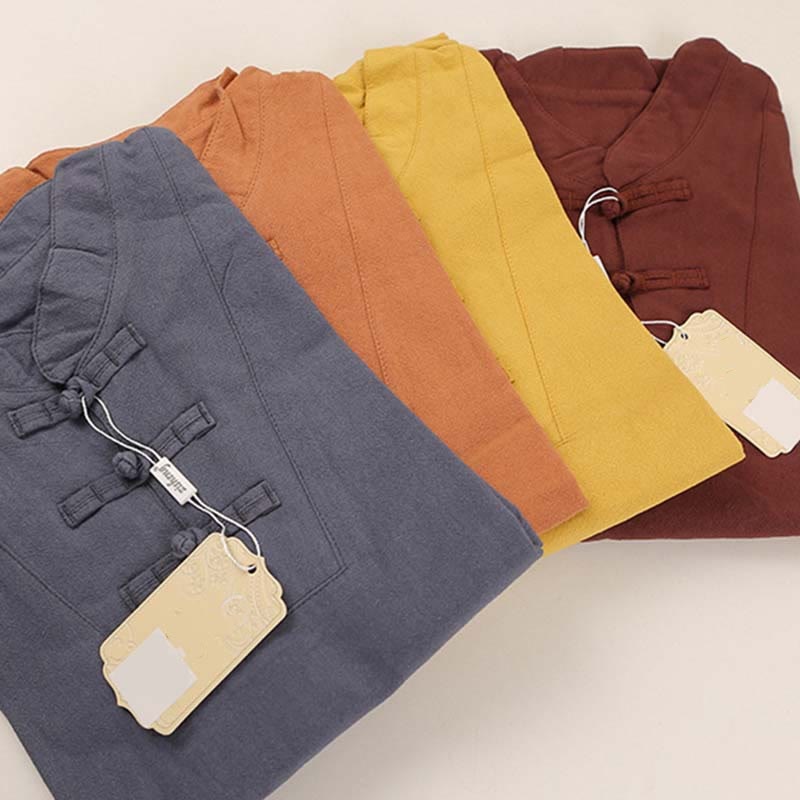 Set di abbigliamento da donna in cotone e lino con motivo Buddha Stones , composto da maglietta a maniche corte e pantaloni, ideale per meditazione, zen e tai chi. - image 14