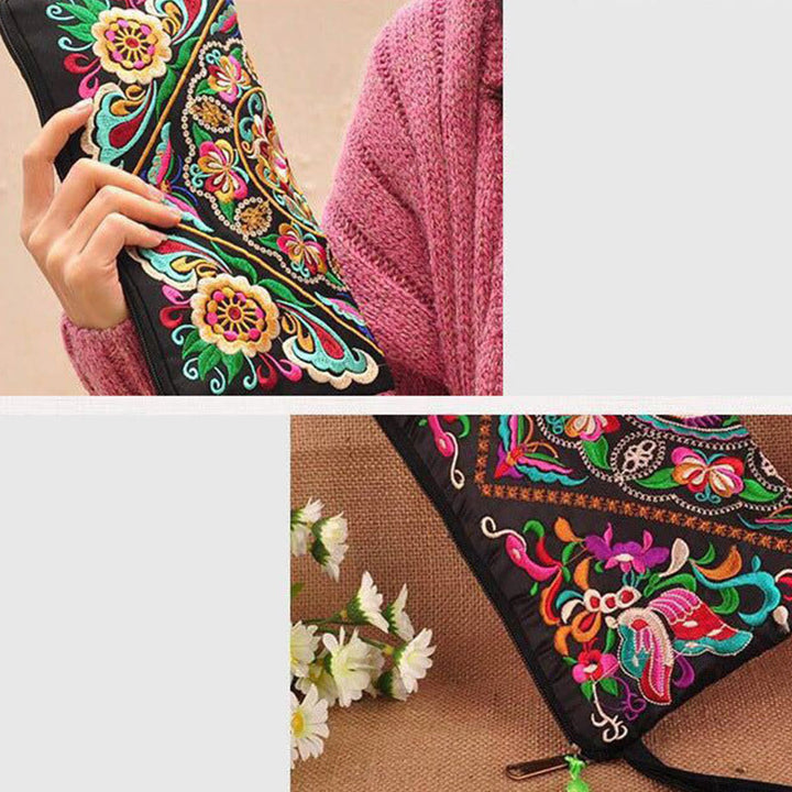 Portafoglio con ricamo a forma di fiore di cosmo, drago , Buddha Stones, borsa per la spesa - image 15