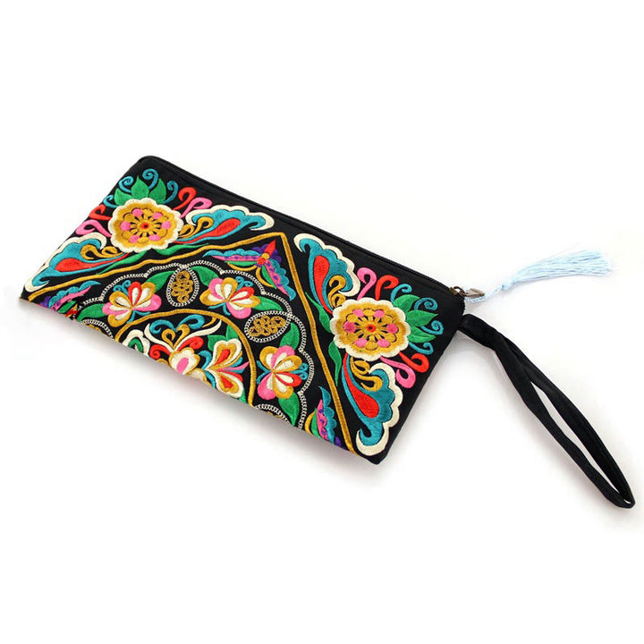 Portafoglio con ricamo a forma di fiore di cosmo, drago , Buddha Stones, borsa per la spesa - image 25
