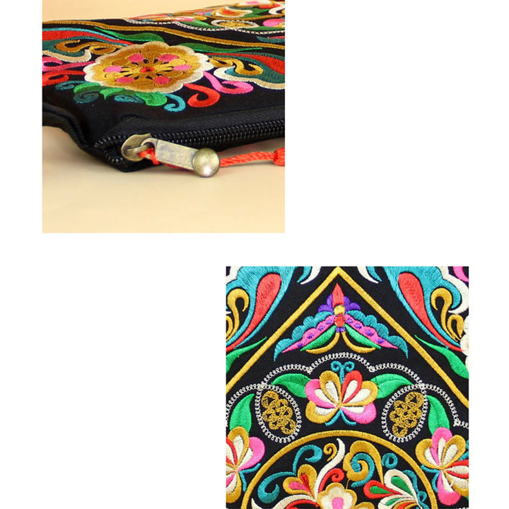 Portafoglio con ricamo a forma di fiore di cosmo, drago , Buddha Stones, borsa per la spesa - image 16