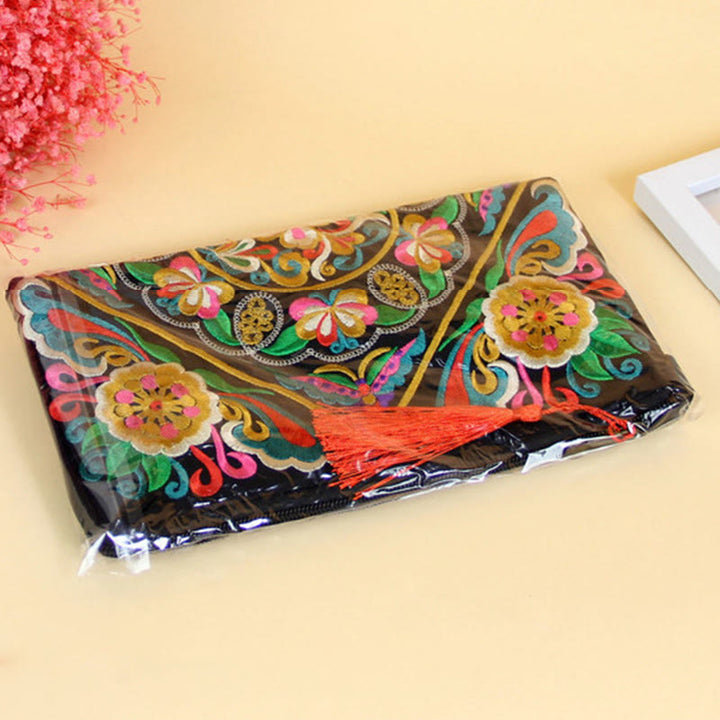 Portafoglio con ricamo a forma di fiore di cosmo, drago , Buddha Stones, borsa per la spesa - image 28