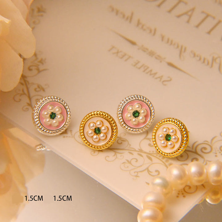 Orecchini Buddha Stones Smalto Fiore Fortuna - image 0