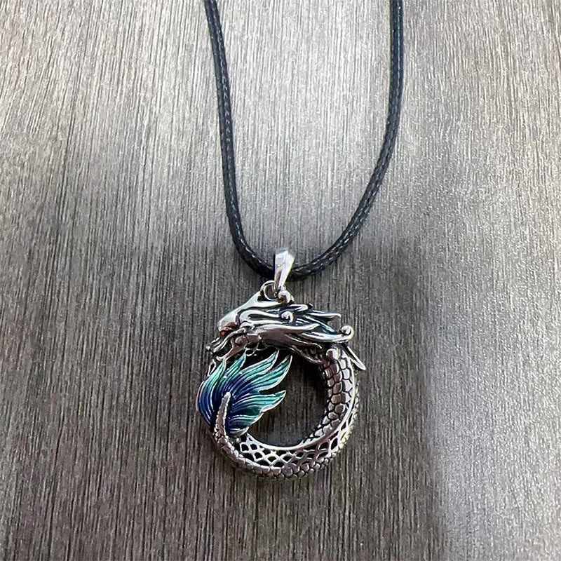 Collana con forza del drago in rame tibetano Buddha Stones