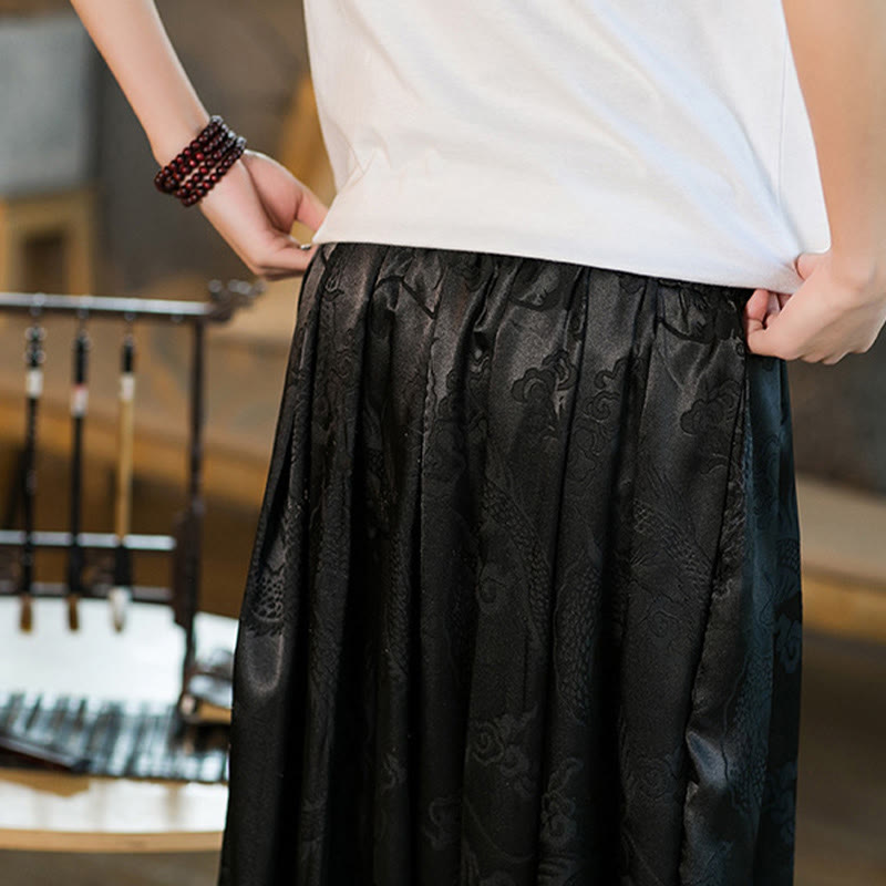 Pantaloni harem larghi da uomo con tasche e motivo a drago con Buddha Stones - image 9