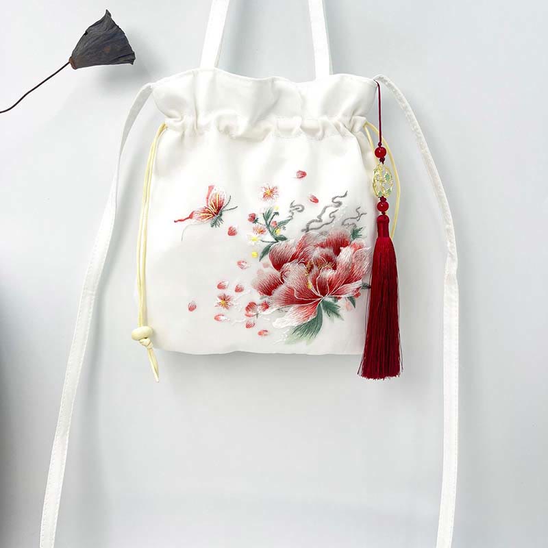 Buddha Stones Suzhou Ricamo Loto Cervo Epiphyllum Peonia Coniglio Cotone Lino Tote Borsa A Tracolla Borsa A Tracolla Borsa A Mano - image 17